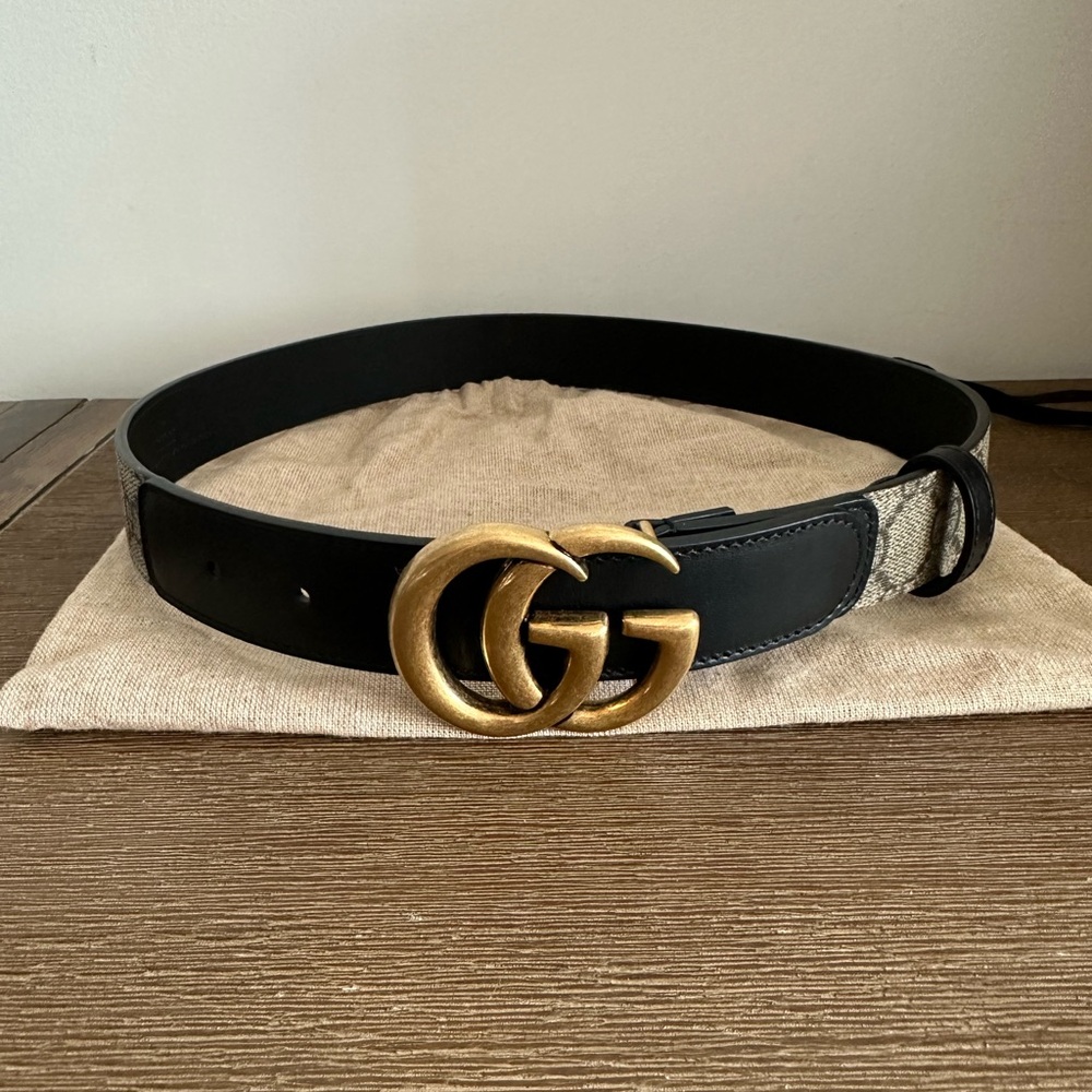 GUCCI Beige GG Belt size 70